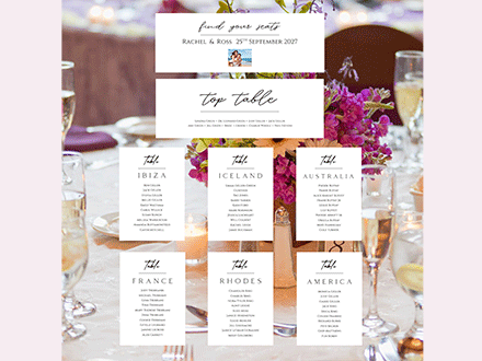 Table Plan - Framed - Bespoke